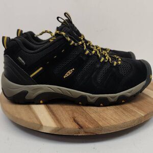 KEEN Men's Headout Waterproof Hiking Shoes Size 9.5 Black Yellow